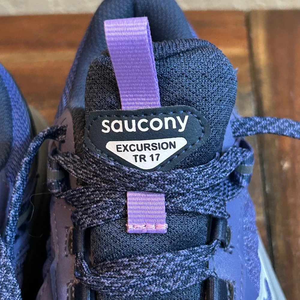 Saucony Excursion TR17 Trail Running Shoes Womens 6.5 Purple Hiking Sneakers - Picture 8 of 11